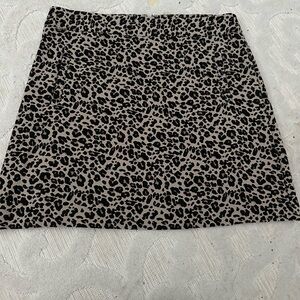 Loft Leopard Print Skirt